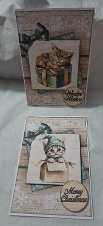 Christmas Kitty Mini Kit 3  by Marion Harding