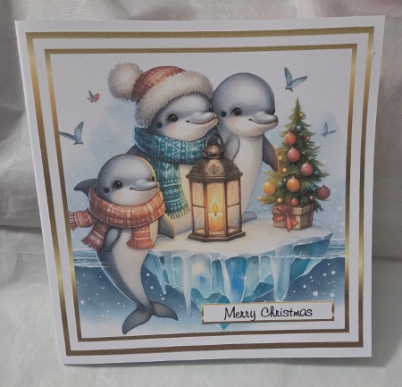 festive animals 8 dolphins by Marion Harding
