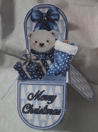 Blue Christmas Pop-Up Box Mini Kit   by Marion Harding