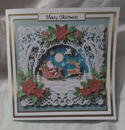 seasonal mix christmas santa1  papercut by Marion Harding