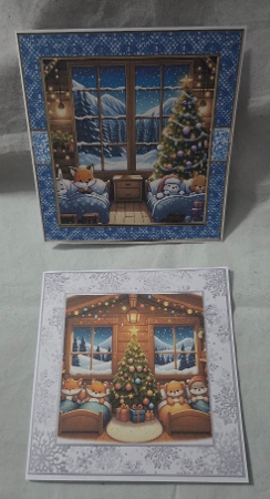 Christmas night - CARD FRONTS by Marion Harding