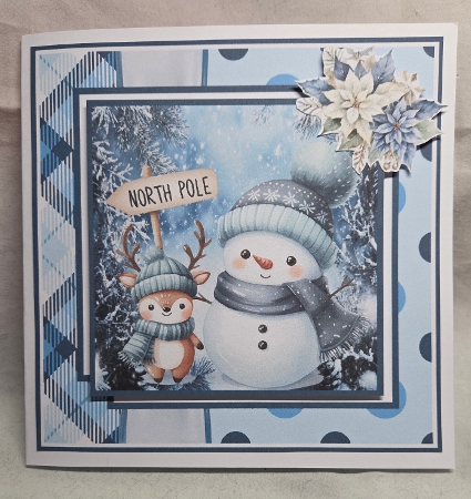Blue Snowman #3 Mini Kit 7x7 by Marion Harding