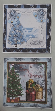 8x8 Blue Christmas Frames 1-8 JPEG PNG by Marion Harding