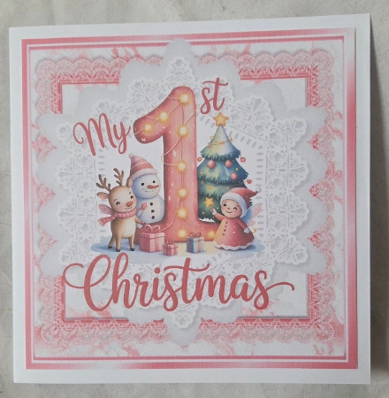 Pink Babys 1st Christmas 7 by Marion Harding