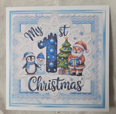 Blue Babys 1st Christmas 6 by Marion Harding