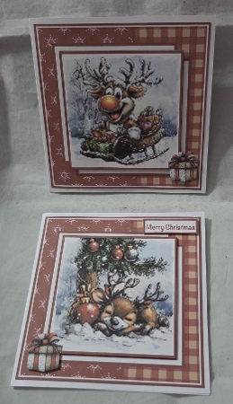 Christmas Reindeer #2 Mini Kit 8x8 *Customer Request* by Marion Harding