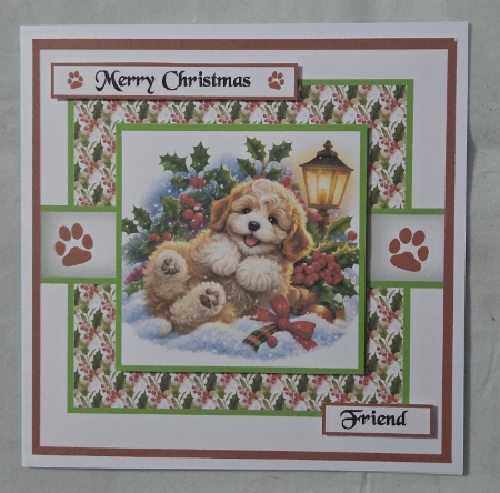 santa paws cockapoo by Marion Harding