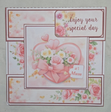 Watercolor Mothers Day Topper With Heart by Marion Harding