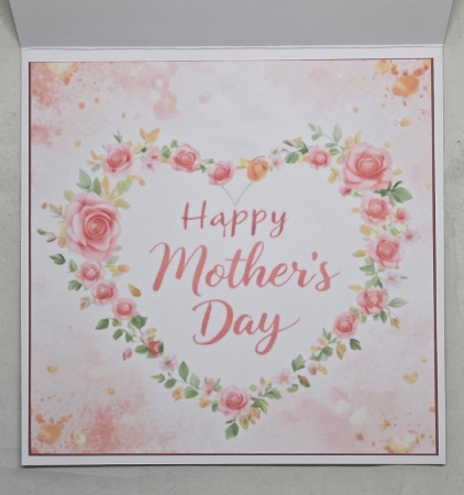 Watercolor Mothers Day Topper With Heart by Marion Harding
