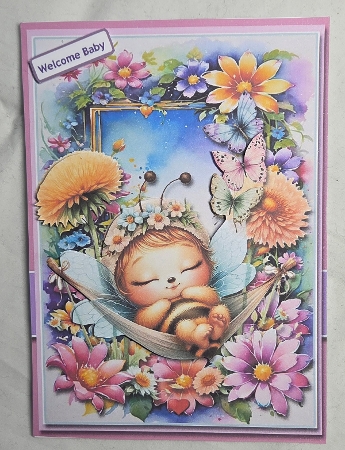 5x7 ~ Spring Garden Sleeping Bee by Marion Harding
