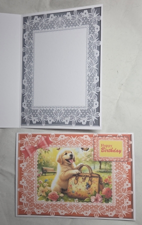 female 5x7 & 7x5 birthday set handbags, kittens and puppies by Marion Harding