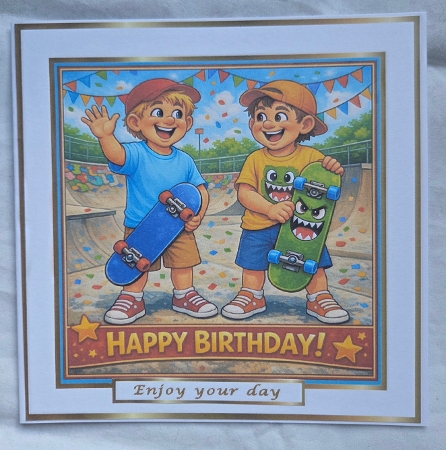 birthday boy skateboard 1 by Marion Harding