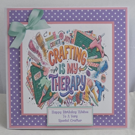 Crafting Is My Therapy - 6x6 by Marion Harding