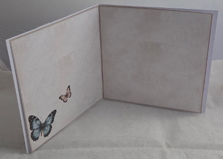 Butterfly Serenity Topper – Pink & Blue Floral Joy Card Front by Marion Harding