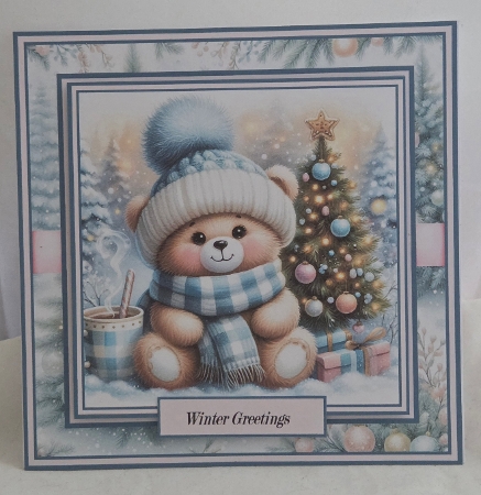 minikit Fluffy Bear in Winterwonderland by Marion Harding