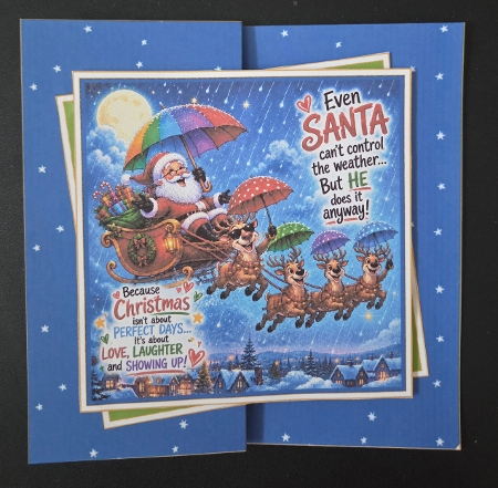 Santas Weather Funnies Fold Back Kit-1 by Marion Harding