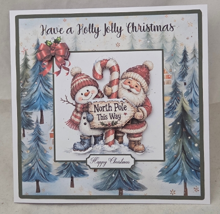 Jolly Holly Santa & Snowman by Marion Harding