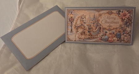 Beauty and The Sleigh Cut-And-Fold Card by Marion Harding