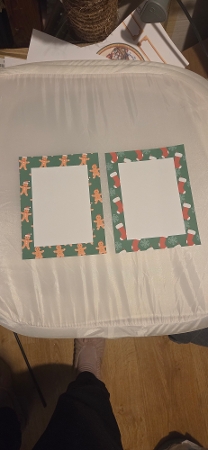 28 Christmas Border Letter Size Papers, Xmas Holiday Note Papers by Marion Harding