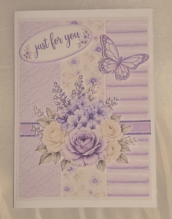 Lavender Butterfly Floral Panel Card Kit by Marion Harding