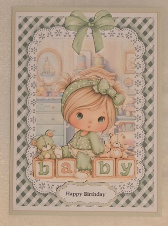5x7 ~ Baby Girl Birthday by Marion Harding