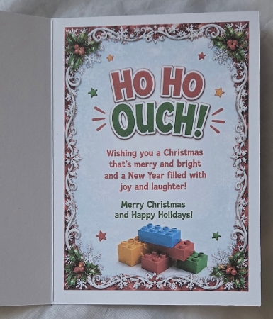 what did santa say when he stood on lego by Marion Harding