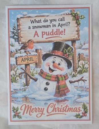 what do you call a snowman in april? by Marion Harding