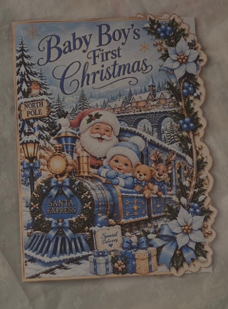baby boys 1st christmas shaped  by Marion Harding