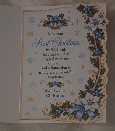 baby boys 1st christmas shaped  by Marion Harding