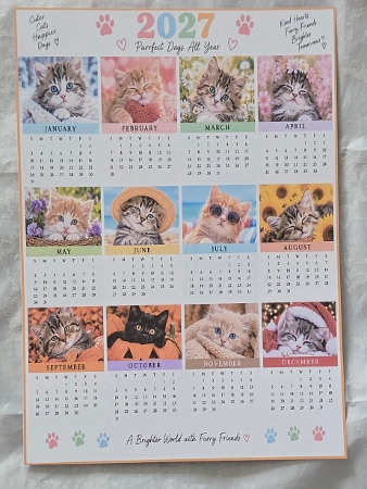Year Calendar Cat 2027 by Marion Harding