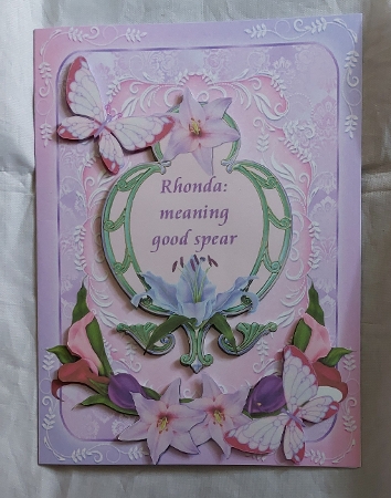 Name & Meaning Card - Rhonda by Marion Harding