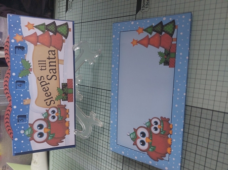 3D Xmas Owls Sleeps Till Santa Countdown Card by Marion Harding