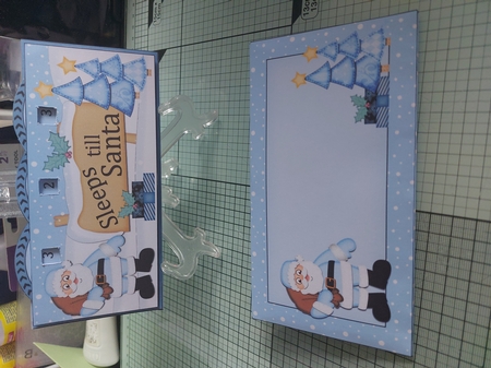 3D Xmas Santa Claus Sleeps Till Santa Countdown Card by Marion Harding