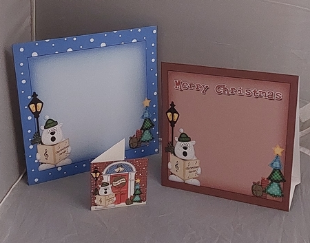 3D Singing Polar Bear's Xmas Door Countdown Animated Card by Marion Harding