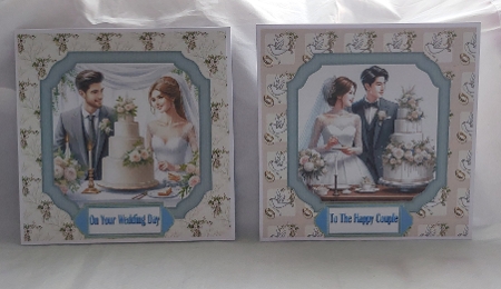Lovely Turq Bubble Effect Sentiments in Ornate Tags by Marion Harding
