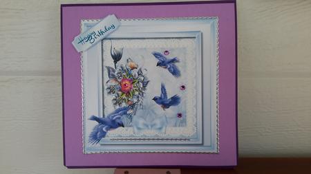 Beautiful Bluebirds and Wynflorals  by Marion Hook