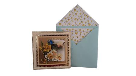Daffodils at Sunrise7x7 Card with Decoupage by Marion Hook