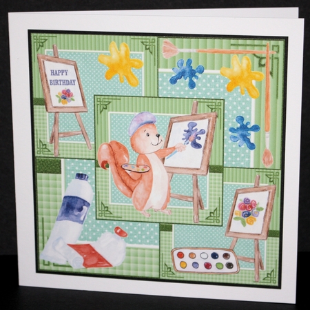 Squirrel all about the art card front by Marion Kimberley-Scott