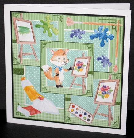 Fox all about the art card front by Marion Kimberley-Scott