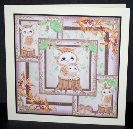 3 All about the owls card fronts/toppers by Marion Kimberley-Scott