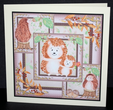3 All about the hedgehogs card fronts/toppers by Marion Kimberley-Scott