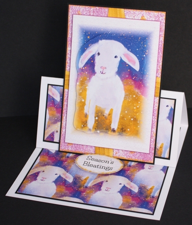 CHRISTMAS LAMB BACKGROUND: A4 Backing Paper/Printable Craft Paper, With Commercial Use. by Marion Kimberley-Scott