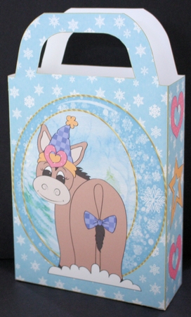 Christmas donkey gift bag 2 by Marion Kimberley-Scott