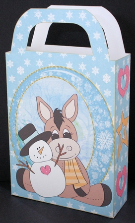 Christmas donkey gift bag 3 by Marion Kimberley-Scott