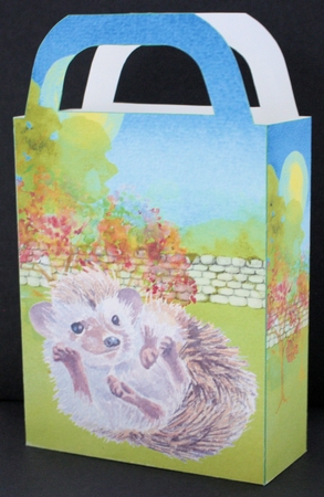 Cute floral hedgehog gift bag 3 by Marion Kimberley-Scott