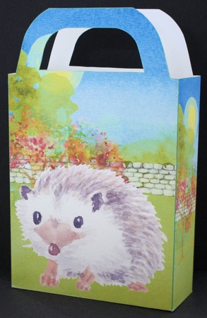 Cute floral hedgehog gift bag 4 by Marion Kimberley-Scott
