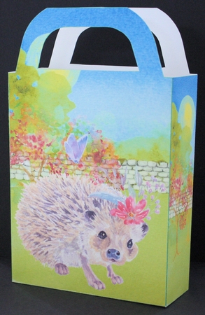 Cute floral hedgehog gift bag 5 by Marion Kimberley-Scott