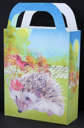 Cute floral hedgehog gift bag 6 by Marion Kimberley-Scott