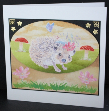 Cute hedgehog card front 2 by Marion Kimberley-Scott