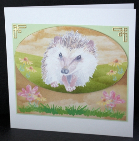 Cute hedgehog card front 9 by Marion Kimberley-Scott